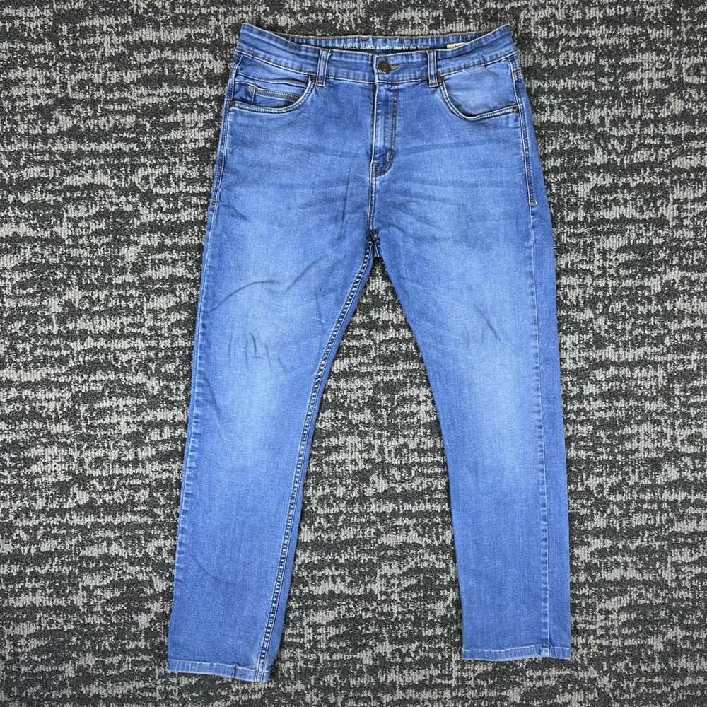 Max Slim Fit Jeans Mens 33x28 Blue Light Wash Sustainable The Green Jeans
